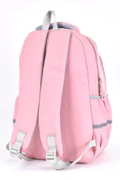 Elatae Unisex Ortopedik Çok Gözlü Günlük Seyahat Okul Sırt Çantası Pembe 51709 - 5