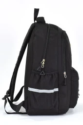 Elatae Unisex Ortopedik Çok Gözlü Günlük Seyahat Okul Sırt Çantası Siyah 51709 thumbnail 3