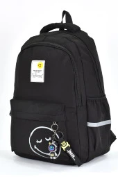 Elatae Unisex Ortopedik Çok Gözlü Günlük Seyahat Okul Sırt Çantası Siyah 51709 thumbnail 4