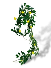 Yapay Çiçek Sarkan Ve Dolanan Limonlu Sögüt Sarmaşık Doğalgaz Borusu Kapatıcı Yapay Sarmaşık 180cm - 5