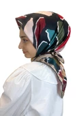 Quare Desenli Rayon Eşarp 01072  VİZON - 1
