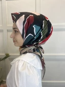 Quare Desenli Rayon Eşarp 01072  VİZON - 3