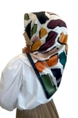 Quare Desenli Rayon Eşarp 01072  BEJ thumbnail 1