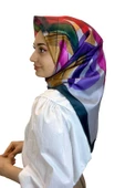 Quare Fırça Desen Kristal Eşarp 01066  GRİ - 1