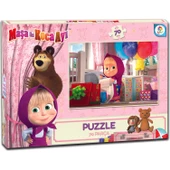 Maşa ile Koca Ayı Lisanslı Kutulu Puzzle/Yapboz 70 Parça Jigsaw - 1