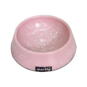 Playfull Pink White Mermerit Kedi Köpek Mama ve Su Kabı 8 oz - 1