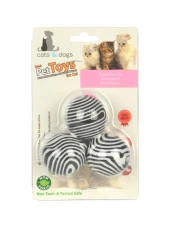 Flip Kedi Oyun Topu Siyah Beyaz 3'lü - 1