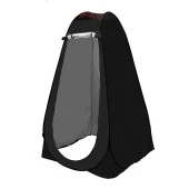 Valkyrie Kamp Outdoor WC Duş Giyinme Çadırı İç Astarlı 190x120x120 Fotoğraf Prova Kabini Siyah - 1