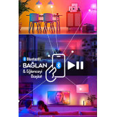 QASUL Bluetooth Hoparlör Rgb Ledli Lamba Kumandalı Müzik Çalar Ampul Renkli Ampul - 2