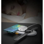 Polham 3in1 Wireless Şarj Kablosuz Şarj iPhone Apple Watch AirPods Şarj Huawei Samsung Xiaomi Şarj - 7