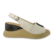 VENÜS 2409302Y DOLGU TOPUK FASHİON DERİ KADIN SANDALET - 6