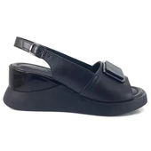 VENÜS 2409302Y DOLGU TOPUK FASHİON DERİ KADIN SANDALET - 3