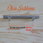 Emir Kulp Krom 160 mm - 16 cm Metal Mobilya Mutfak Çekmece Dolap Dolabı Kapak Kulbu Kulpu Kulpları thumbnail 2