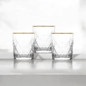 Lav Keo366 Keops 3lü Su Bardağı Yaldızlı - 1