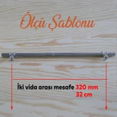 Emir Kulp Krom 320 mm - 32 cm Metal Mobilya Mutfak Çekmece Dolap Dolabı Kapak Kulbu Kulpu Kulpları thumbnail 2