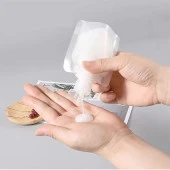 3 Adet 100ml Yumuşak Şampuan Krem Kutusu Seyahat Tipi Doldurulabilir Krem Şampuan Losyon Şişesi - 1