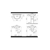 VitrA Arkitekt Büyük Yarım Ayak - 31x38 cm - lavabo destek ayağı - 2