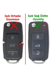 Skoda Octavia Fabia Rapid Superb Uyumlu UDS Anahtar Kabı Kumanda Kabı Oto Anahtarlık Pimli Logolu thumbnail 5