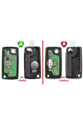 Citroen Berlingo C3 C4 C5 Uyumlu Kumanda Kabı Anahtar Kabı Oto Anahtarlık Pil Yataklı Logolu - 4