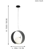 EGLO 98192 CAMARGO SARKIT AVİZE E24 1X40W - 4