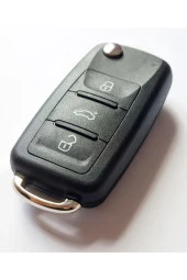 Volkswagen Polo 5 Golf 6 T6 Caddy Uyumlu UDS Anahtar Kabı Kumanda Kabı Oto Anahtarlık Pimli Logolu - 2