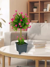 Nettenevime Bonsai Dekoratif Yapay Ağaç Pembe Mineli Bonzai 50*25CM - 3