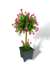 Nettenevime Bonsai Dekoratif Yapay Ağaç Pembe Mineli Bonzai 50*25CM - 4