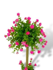 Nettenevime Bonsai Dekoratif Yapay Ağaç Pembe Mineli Bonzai 50*25CM - 6