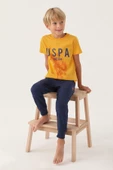 U.S. Polo Assn. 1739 Lisanslı Hat Hardal Erkek Çocuk Pijama Takımı - 2