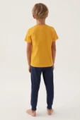 U.S. Polo Assn. 1739 Lisanslı Hat Hardal Erkek Çocuk Pijama Takımı - 5