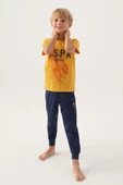 U.S. Polo Assn. 1739 Lisanslı Hat Hardal Erkek Çocuk Pijama Takımı - 3