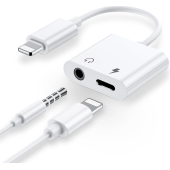 Lightning To 3.5 mm Adaptör Tüm iPhone Modelleriyle Uyumlu, Hem Müzik Hem Şarj İkisi Bir Arada - 1