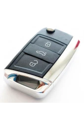 Volkswagen Golf 7 Jetta A7 Uyumlu Kumanda Kabı Anahtar Kabı Oto Anahtarlık HU66 Uçlu Logolu thumbnail 1