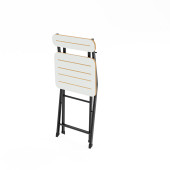 Eportatif Katlanır Bahçe Sandalyesi Bistro Sandalye Beyaz 1399 - 2