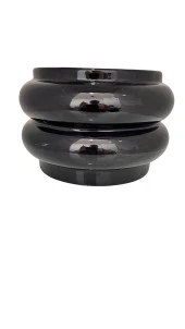 Bitki Tasarımı Seramik Katlı Saksı Vazo Siyah Kısa thumbnail 5