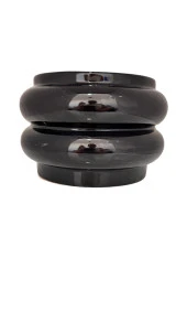 Bitki Tasarımı Seramik Katlı Saksı Vazo Siyah Kısa thumbnail 6