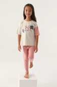 U.S. Polo Assn.1809 Lisanslı Rose Bej Kız Çocuk Pijama Takımı - 3