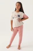 U.S. Polo Assn.1809 Lisanslı Rose Bej Kız Çocuk Pijama Takımı - 2