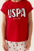 U.S. Polo Assn. 1834 Garson Lisanslı Text Printed Kız Çocuk Pijama Takımı thumbnail 4