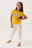 U.S. Polo Assn. 1834 Lisanslı Text Printed Kız Çocuk Pijama Takımı - 9