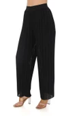 Bel Lastikli Pliseli Pantolon 4703-1-Siyah - 2