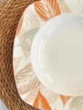 Sipahi Yaprak Porselen 2 li Yemek Takımı - 3