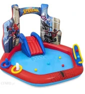 Bestway 98793 Lisanslı Spiderman Temalı Kaydıraklı Fıskiyeli AquaPark Şişme Eğlence Havuzu, 211x206x127cm thumbnail 2