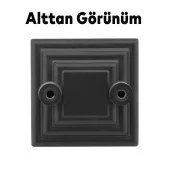 Çekmece Mutfak Kapak Dolap Kulpu Kulbu 32 mm Mat Siyah Kare Sert Plastik Kulp thumbnail 5