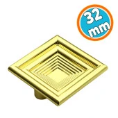 Çekmece Mutfak Kapak Dolap Kulpu Kulbu 32 mm Gold Kare Sert Plastik Kulp thumbnail 1