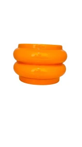 Bitki Tasarımı Seramik Katlı Saksı Vazo Turuncu kısa thumbnail 1