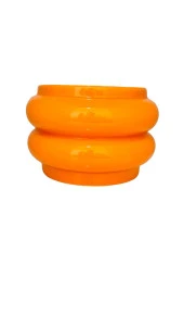 Bitki Tasarımı Seramik Katlı Saksı Vazo Turuncu kısa thumbnail 4