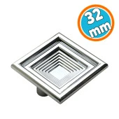 Çekmece Mutfak Kapak Dolap Kulpu Kulbu 32 mm Krom Kare Sert Plastik Kulp thumbnail 1