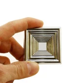 Çekmece Mutfak Kapak Dolap Kulpu Kulbu 32 mm Krom Kare Sert Plastik Kulp thumbnail 3