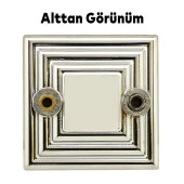 Çekmece Mutfak Kapak Dolap Kulpu Kulbu 32 mm Krom Kare Sert Plastik Kulp thumbnail 5